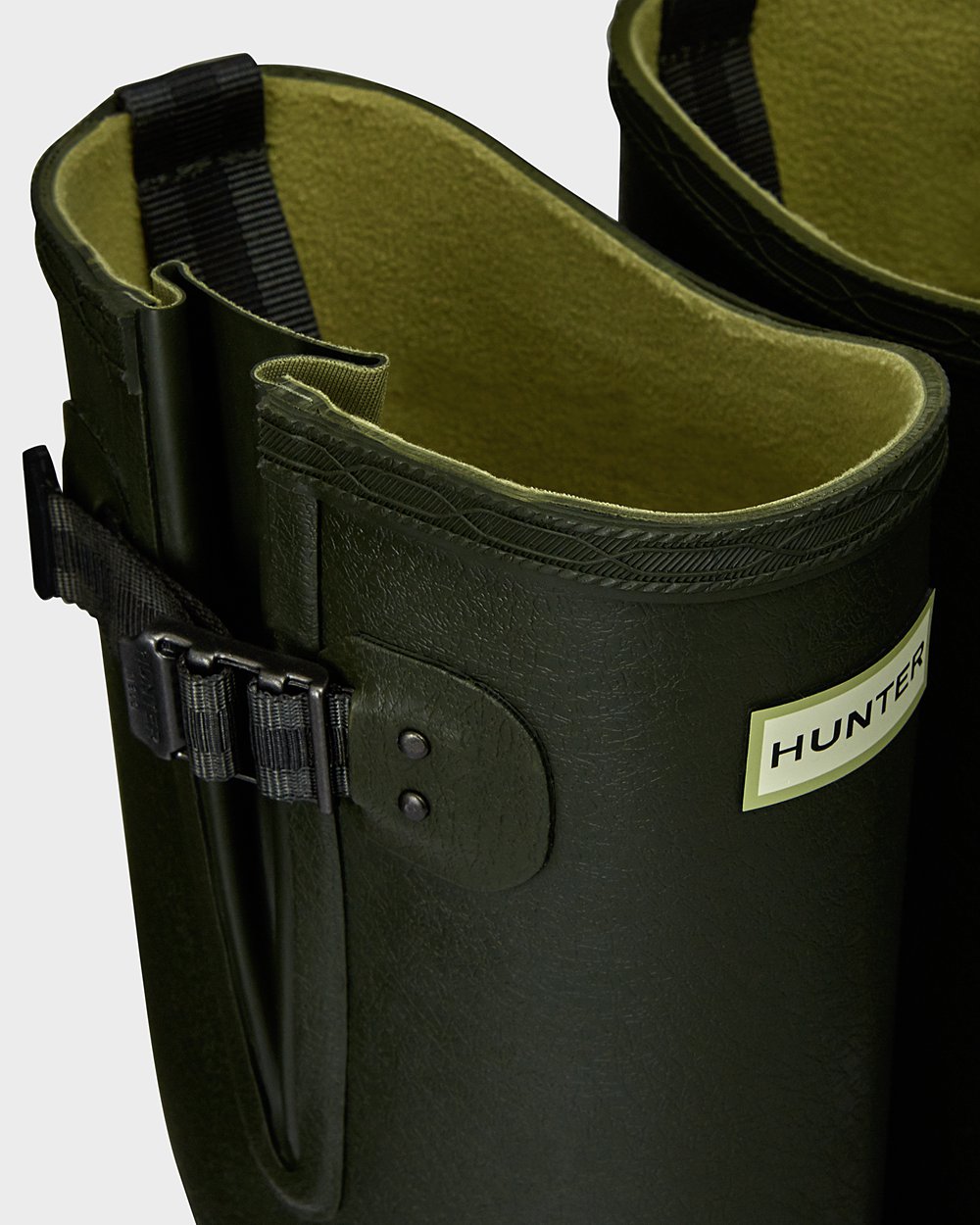 Galochas Altas Hunter Homem Verde Escuro Oliva - Balmoral Bamboo Carbon - 58KZSYMRC